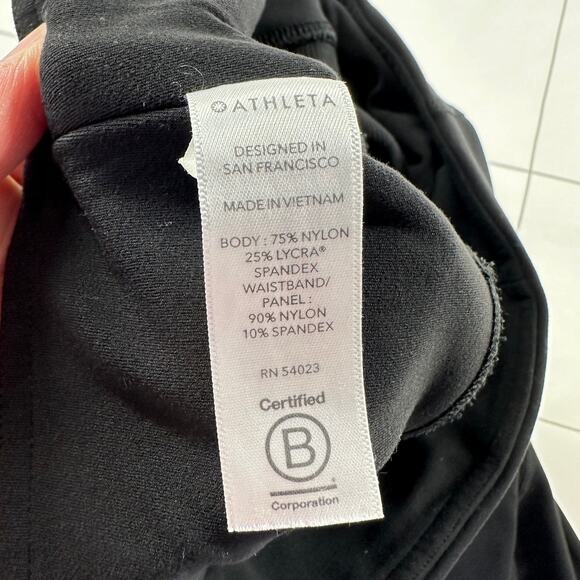 Athleta Leggings Womens Small Black Rise Up Rib 7/8 Yoga Athletic Gym Pilates - Picture 5 of 11